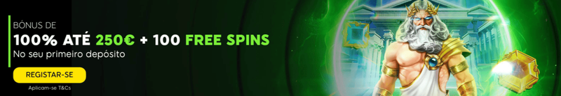 bónus de 100 por cento até 250 euros e 100 free spins para jogar no 888 casino online